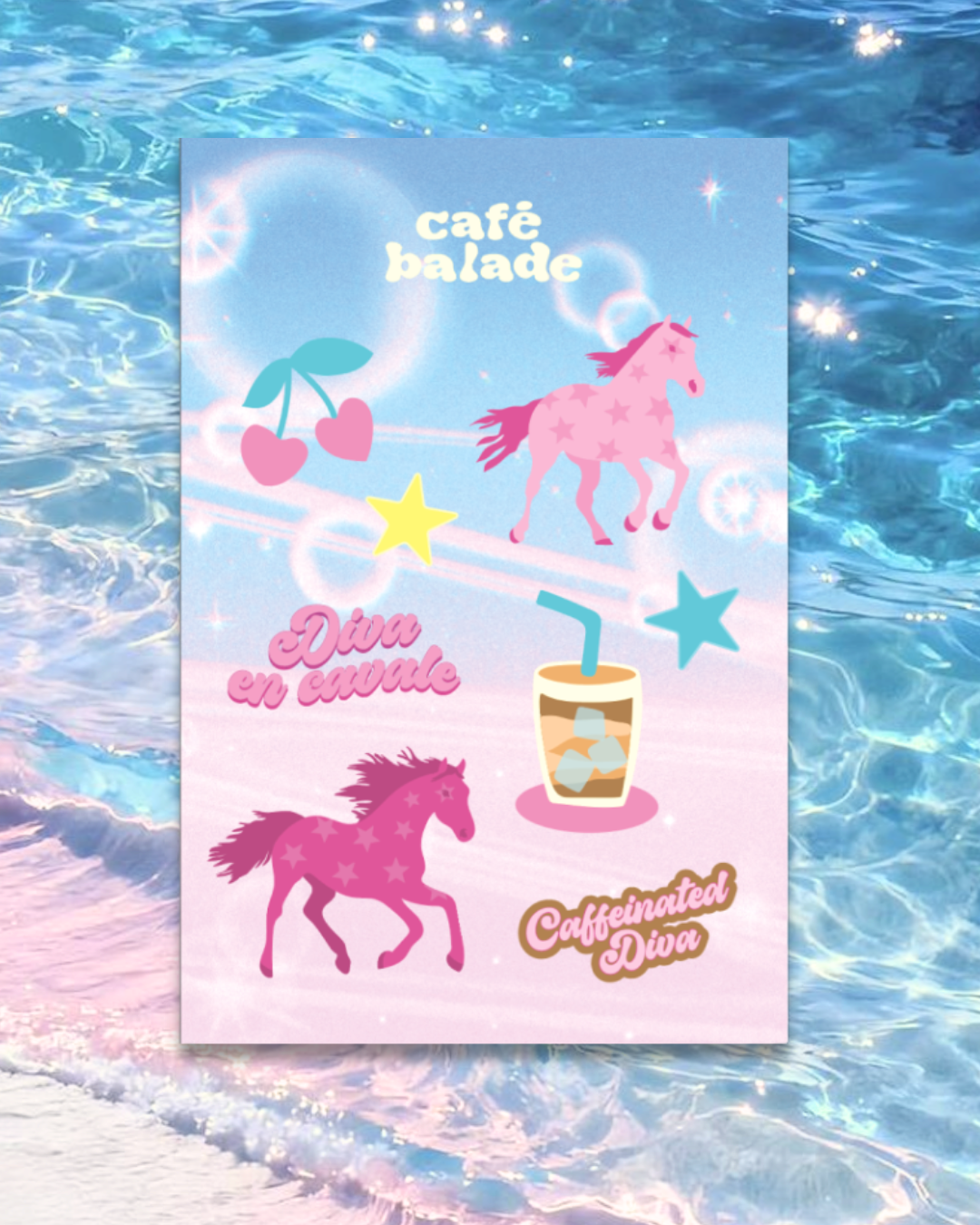 Sticker sheet Diva en cavale