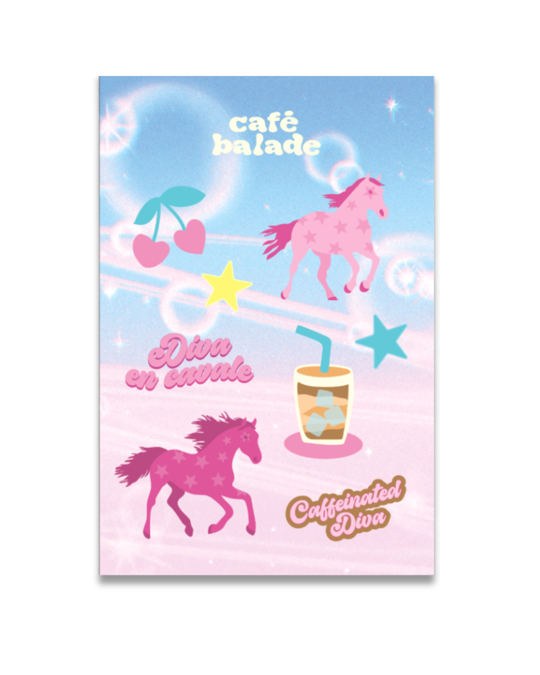 Sticker sheet Diva en cavale